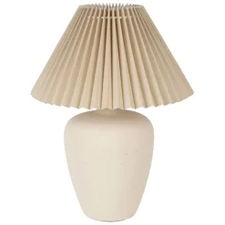 Fabrique de Styles Lampes À Poser*Lampe en céramique et lin écru h40cm - Greeka