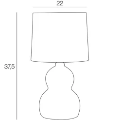 Fabrique de Styles Lampes À Poser*Lampe en céramique et lin h38.5cm - Dryade