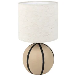 Fabrique de Styles Lampes À Poser*Lampe en céramique rayée et noir h34cm - Paese