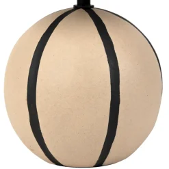 Fabrique de Styles Lampes À Poser*Lampe en céramique rayée et noir h34cm - Paese