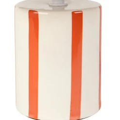 Fabrique de Styles Lampes À Poser*Lampe en céramique rayée et blanc h27cm - Medi