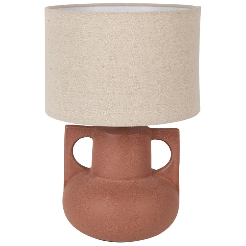 Fabrique de Styles Lampes À Poser*Lampe en céramique et lin h33.5cm - Eterra
