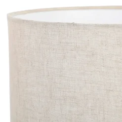 Fabrique de Styles Lampes À Poser*Lampe en fer et coton noir et beige d29xh60cm - Funky