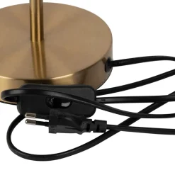 Fabrique de Styles Lampes À Poser*Lampe en fer et verre doré et blanc h37.5cm - Ardecor