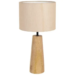 Fabrique de Styles Lampes À Poser*Lampe en manguier et coton h47.5cm - Eterra