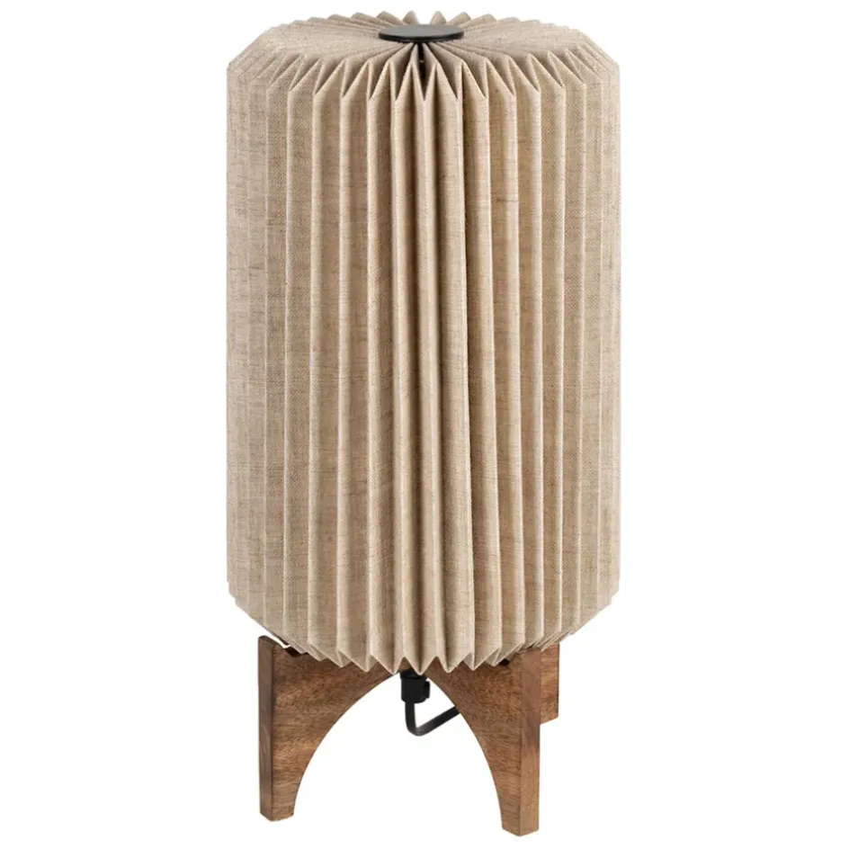 Fabrique de Styles Lampes À Poser*Lampe en manguier et lin h41cm - Fontelo