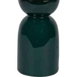 Fabrique de Styles Lampes À Poser*Lampe en raphia naturel et céramique émeraude h38cm - Palma