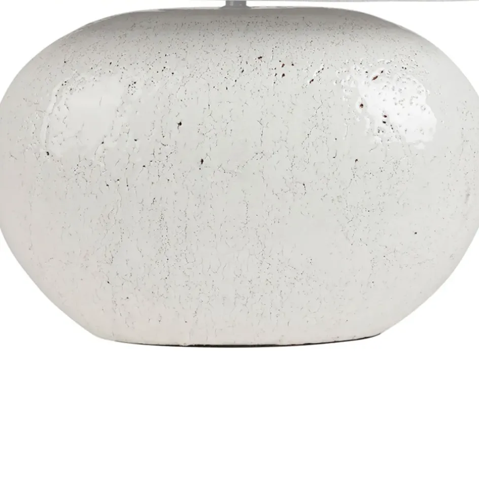 Fabrique de Styles Lampes À Poser*Lampe en terre cuite et lin blanc h50cm - Tahra