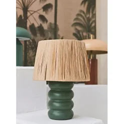 Fabrique de Styles Lampes À Poser*Lampe en terre cuite émeraude h36cm - Nira