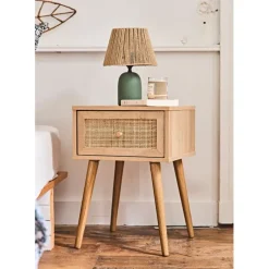 Fabrique de Styles Lampes À Poser*Lampe en terre cuite émeraude mate et naturel h32cm - Nira