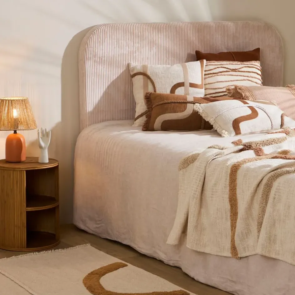 Fabrique de Styles Lampes À Poser*Lampe en terre cuite mate et naturel h32cm - Nira