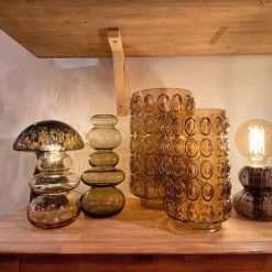 Fabrique de Styles Lampes À Poser*Lampe en verre fumé noir h12cm - Eli