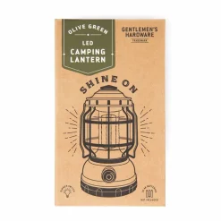 Fabrique de Styles Voyage Et Exploration*Lanterne de camping à piles vert kaki h18cm