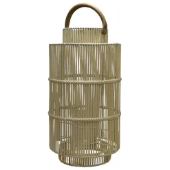 Fabrique de Styles Photophores, Bougeoirs Et Lanternes*Lanterne en fer et osier h75cm - Pasil