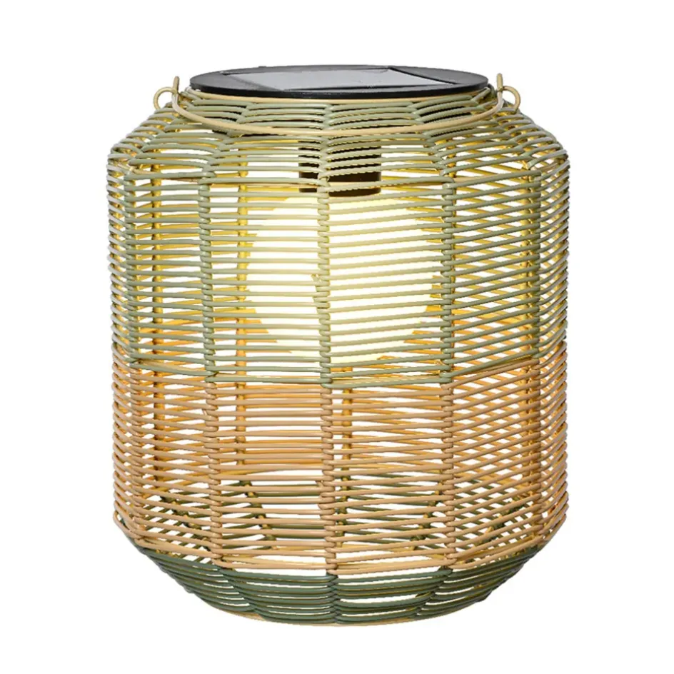 Enfant Fabrique de Styles Déco, Accessoires Et Rangements|Jardin*Lanterne solaire en résine tressée h28cm