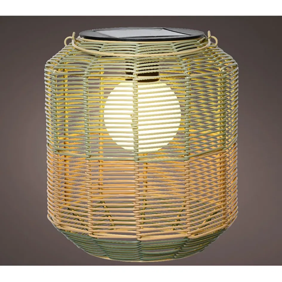 Enfant Fabrique de Styles Déco, Accessoires Et Rangements|Jardin*Lanterne solaire en résine tressée h28cm