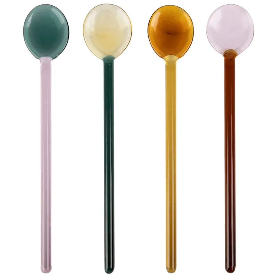 Fabrique de Styles Accessoires Vin Et Cocktails*Lot de 4 agitateurs en verre borosilicate h15cm - Funny