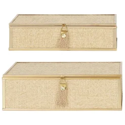 Fabrique de Styles Petits Rangements*Lot de 2 boites en verre et papier - Tulum