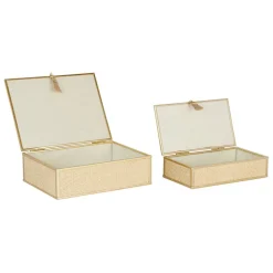 Fabrique de Styles Petits Rangements*Lot de 2 boites en verre et papier - Tulum