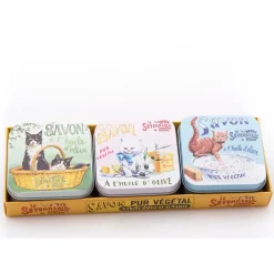 Fabrique de Styles Savon Solide*Lot de 3 boîtes métal avec savons 100g