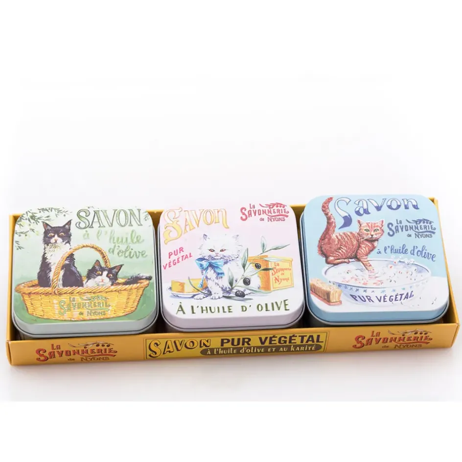 Fabrique de Styles Savon Solide*Lot de 3 boîtes métal avec savons 100g