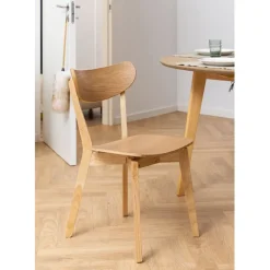 Fabrique de Styles Chaises*Lot de 2 chaises de salle à manger en chêne - Roxy