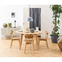 Fabrique de Styles Chaises*Lot de 2 chaises de salle à manger en chêne - Roxy