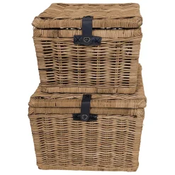 Fabrique de Styles Petits Rangements*Lot de 2 coffres gigognes en rotin - Java