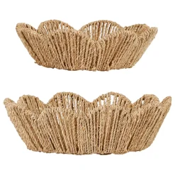 Fabrique de Styles Paniers Et Corbeilles*Lot de 2 corbeilles en jonc de mer et fer - Chaumiere