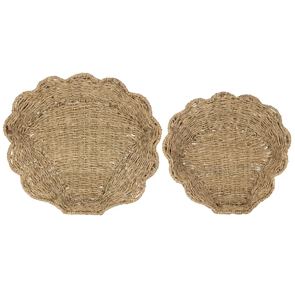 Fabrique de Styles Paniers Et Corbeilles*Lot de 2 corbeilles en jonc de mer - Les fruits