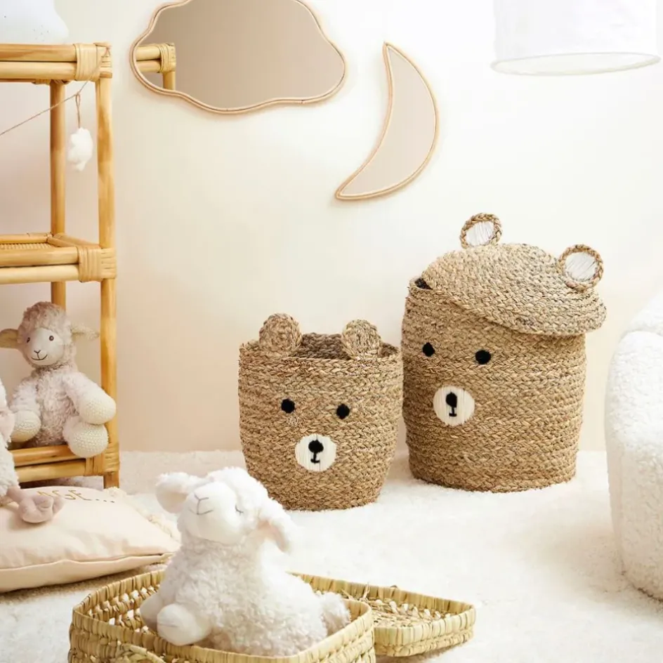 Fabrique de Styles Paniers Et Corbeilles*Lot de 2 corbeilles en jonc de mer d31.5xh45cm - Famille