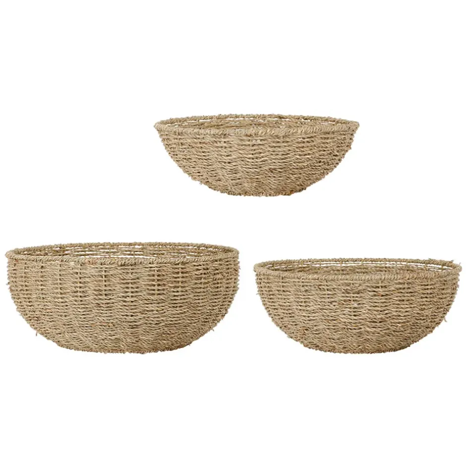 Fabrique de Styles Paniers Et Corbeilles*Lot de 3 corbeilles en jonc de mer - Borneo