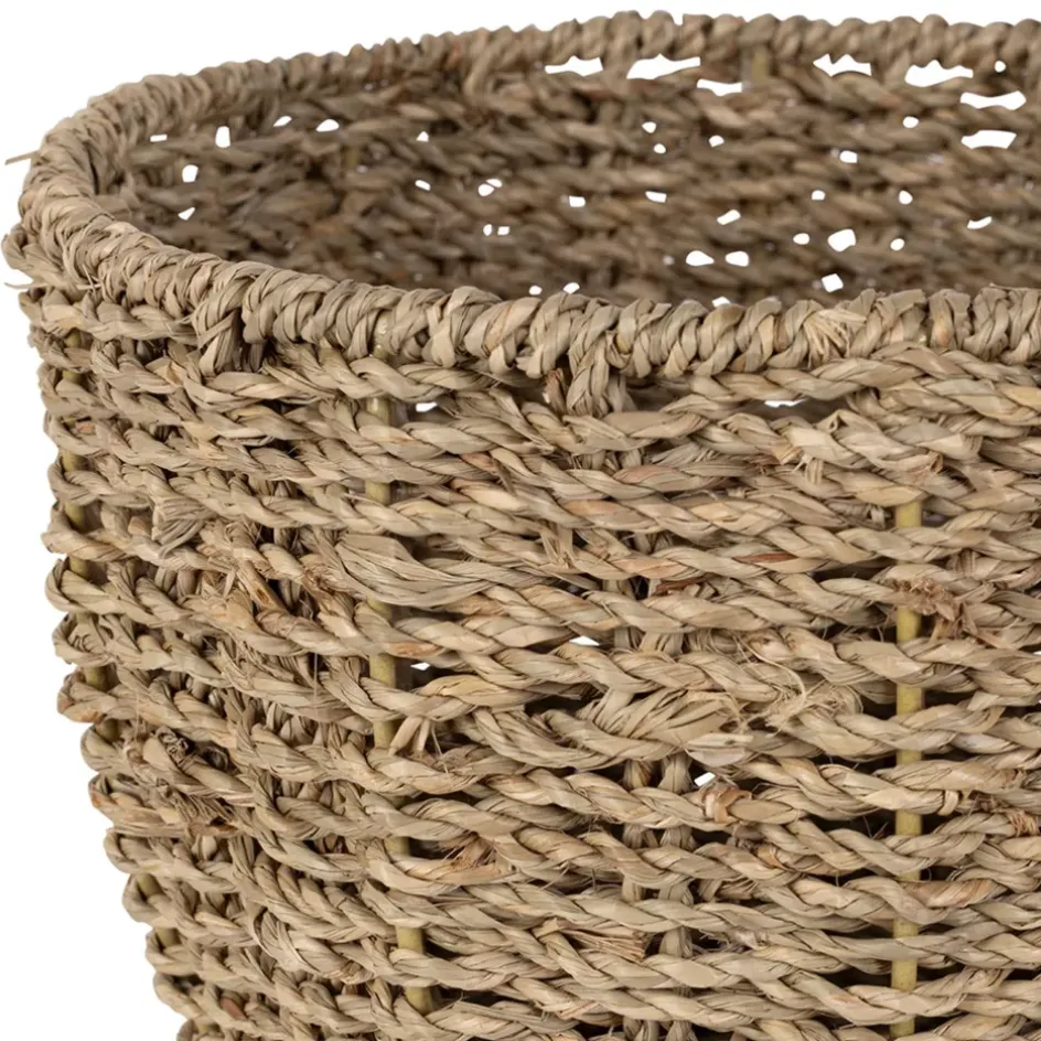 Fabrique de Styles Paniers Et Corbeilles*Lot de 2 corbeilles fraise en jonc de mer naturel et vert - Les Fruits