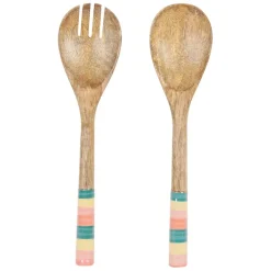 Fabrique de Styles Ustensibles De Cuisine*Lot de 2 couverts de salade en manguier - Patchuca