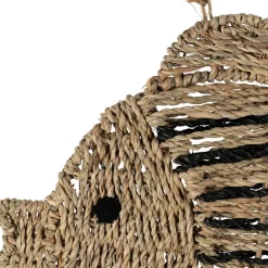 Fabrique de Styles Déco À Suspendre Et Adhésive*Lot de 2 décoration murale poisson en jonc de mer naturel et bleu - Eté A La Mer