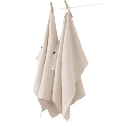 Fabrique de Styles Torchons, Tabliers Et Maniques*Lot de 2 essuie-mains en gaze de coton unie pampa 50x70cm - Gaia