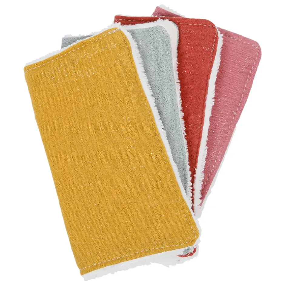 Fabrique de Styles Accessoires Soins*Lot de 4 lingettes ecolo grand modele scintillant