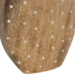 Fabrique de Styles Petits Objets Déco*Lot de 2 Oeufs en manguier naturel et blanc - Floréal