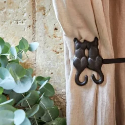 Fabrique de Styles Accessoires De Rideaux*Lot de 2 paires d'embrasse chat accessoire rideau en fonte