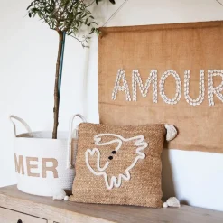 Fabrique de Styles Paniers Et Corbeilles*Lot de 2 paniers en coton et jute écru - Eté A La Mer