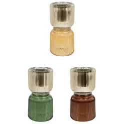 Fabrique de Styles Photophores, Bougeoirs Et Lanternes*Lot de 3 photophore en verre - Prisca