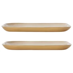 Fabrique de Styles Plateaux*Lot de 2 plateau en fer et doré - bordemer