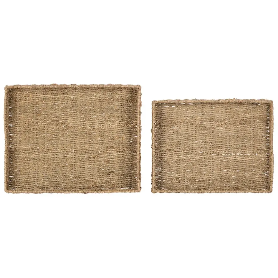 Fabrique de Styles Plateaux*Lot de 2 plateaux en jonc de mer - Chaumière