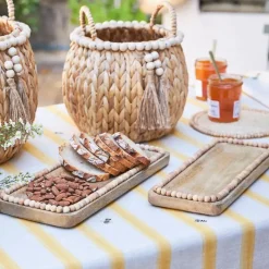 Fabrique de Styles Plats Et Saladiers*Lot de 2 plats en manguier - Eté A La Mer