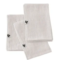 Fabrique de Styles Serviettes De Table*Lot de 3 serviettes en lin lavé 40x40cm - Soline