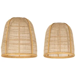 Fabrique de Styles Suspensions*Lot de 2 suspensions en lin et bambou non électrifiée - Plaka