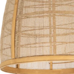 Fabrique de Styles Suspensions*Lot de 2 suspensions en lin et bambou non électrifiée - Plaka