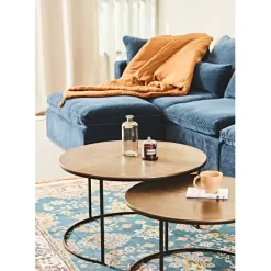 Fabrique de Styles Table Basses*Lot de 2 table gigogne en aluminium et fer - Felia