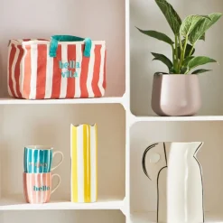 Fabrique de Styles Tasses Et Mugs*Lot de 2 tasses bleu et corail 35cl - Palma