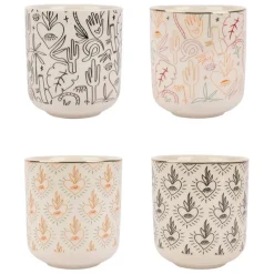 Fabrique de Styles Tasses Et Mugs*Lot de 4 tasses en céramique 10cl - Tulum